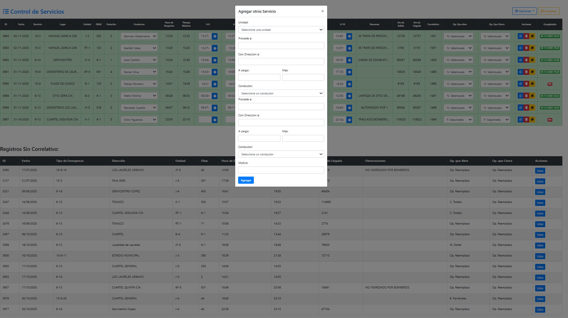 Agregar otros servicios